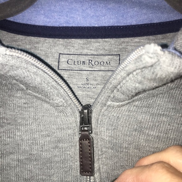 Club Room quarter zip color block pullover - Picture 3 of 3